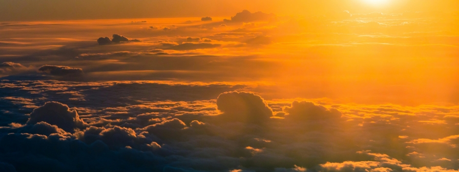 Photo of sun over clouds